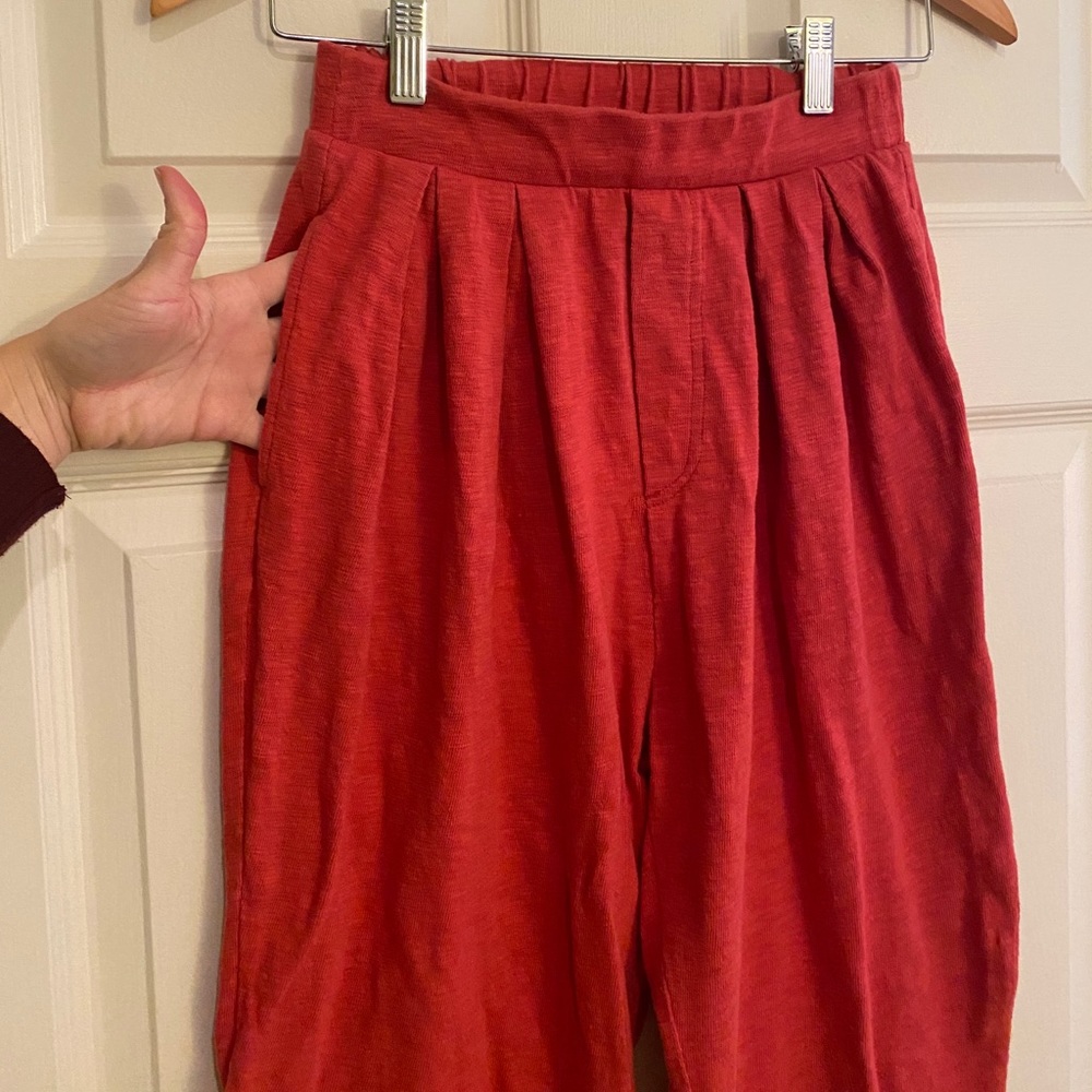 Free People Washed Red Track Pants & Joggers Set - Picture 8 of 10
